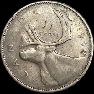 1962 Canadian 25 Cent Coin